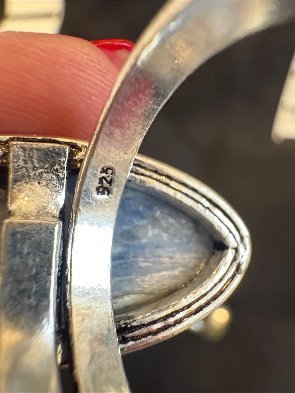 9 New Handcrafted Natural Multi-Stone Adjustable Cocktail Rings 925 Silver - Picture 12 of 13